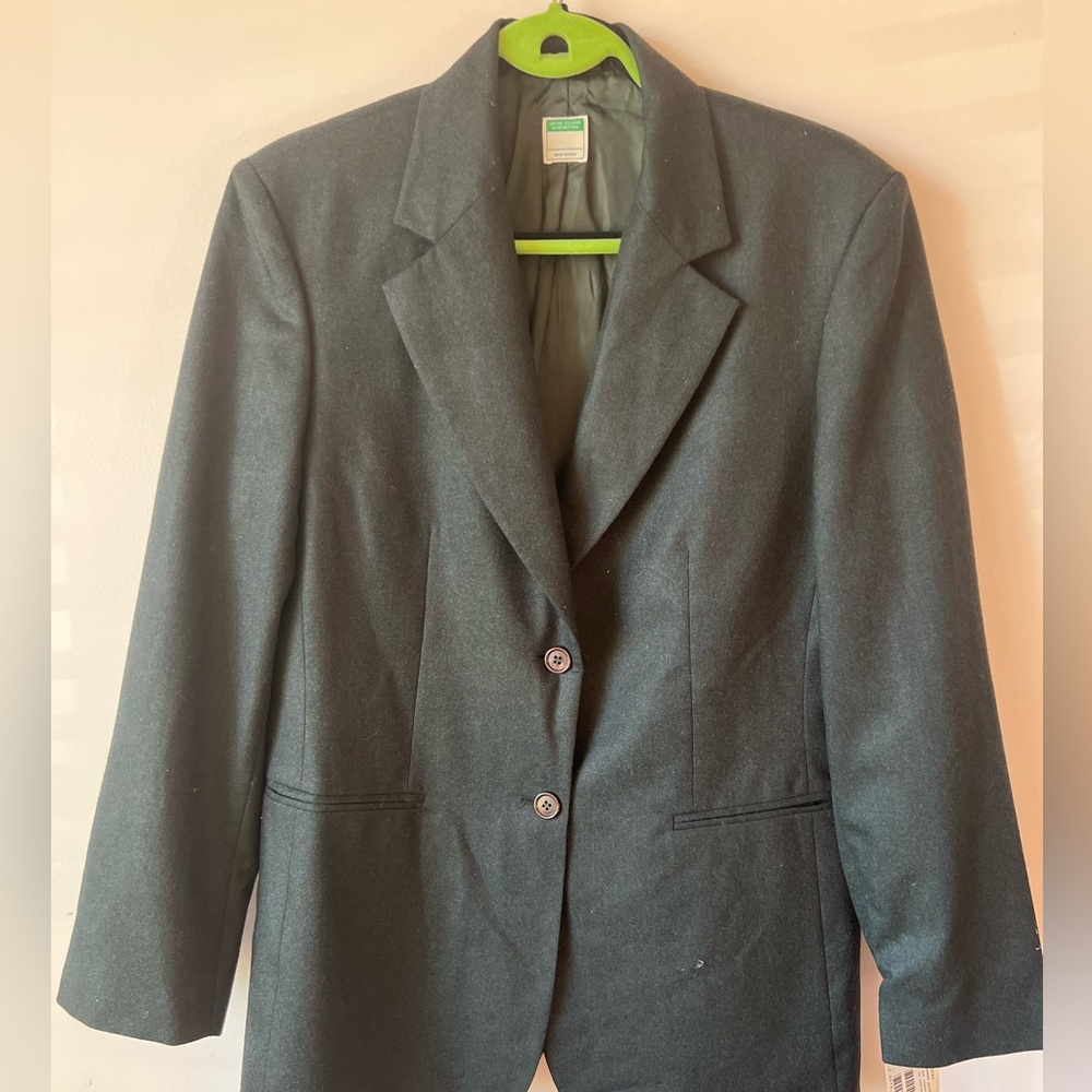 United Colors of Benetton Vintage Wool khaki blazer